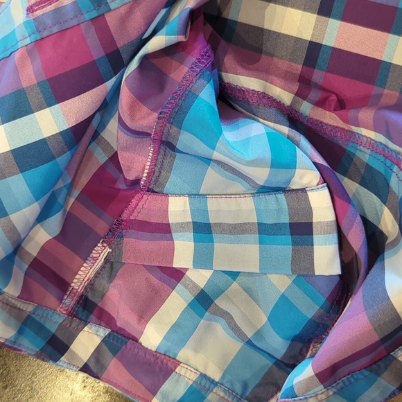 Columbia Women's Plaid Button Down Shirt - Blue and Purple - Picture 10 of 11